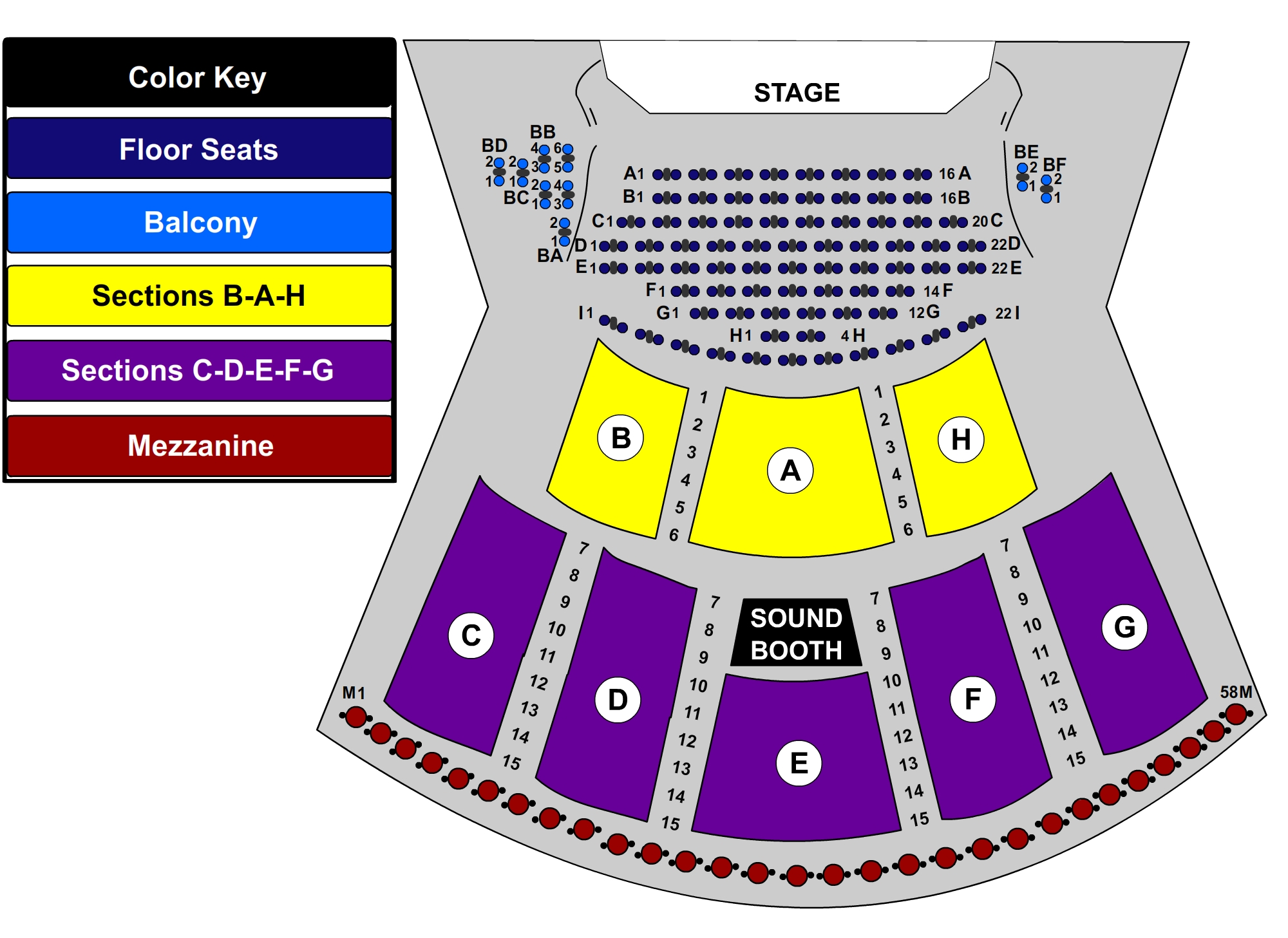 Key West Amphitheater Seating Chart